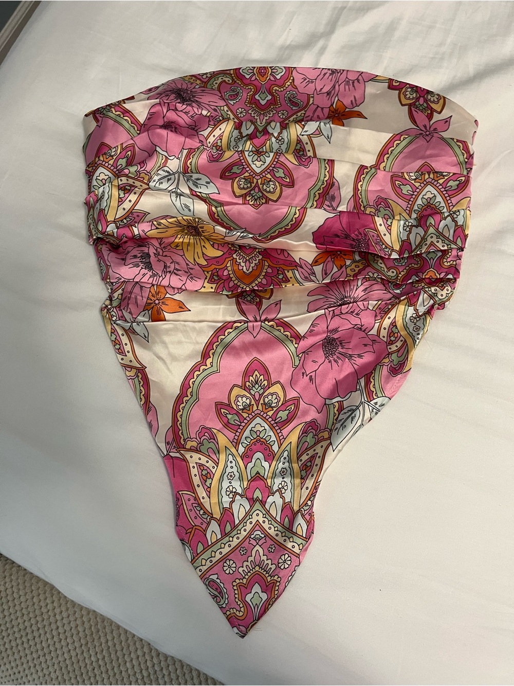 Vici Pink Floral Paisley Bandana Top